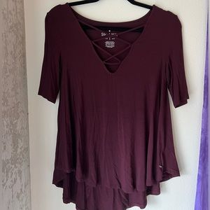 American Eagle lace up shirt.